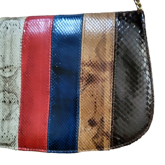 Rare Vintage Snakeskin Patchwork Shoulder Bag - Picture 4 of 8